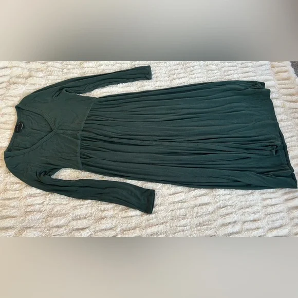 Hatch Softest Rib Nursing Dress in Colorado Pine Green - Picture 7 of 9